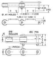 Delrin Series Chains - DS-196R CHAIN - A2 ATTACHMENT_2