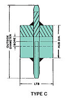 No. 120 - 1 1/2" Pitch - Plain Bore - C