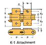 Double Pitch Chain Attachment with Large Plastic Rollers K-1