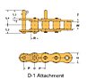 Single Pitch Conveyor Lambda Chain Attachment-D-1