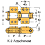 Double Pitch Conveyor Lambda Chain Attachment-K-2